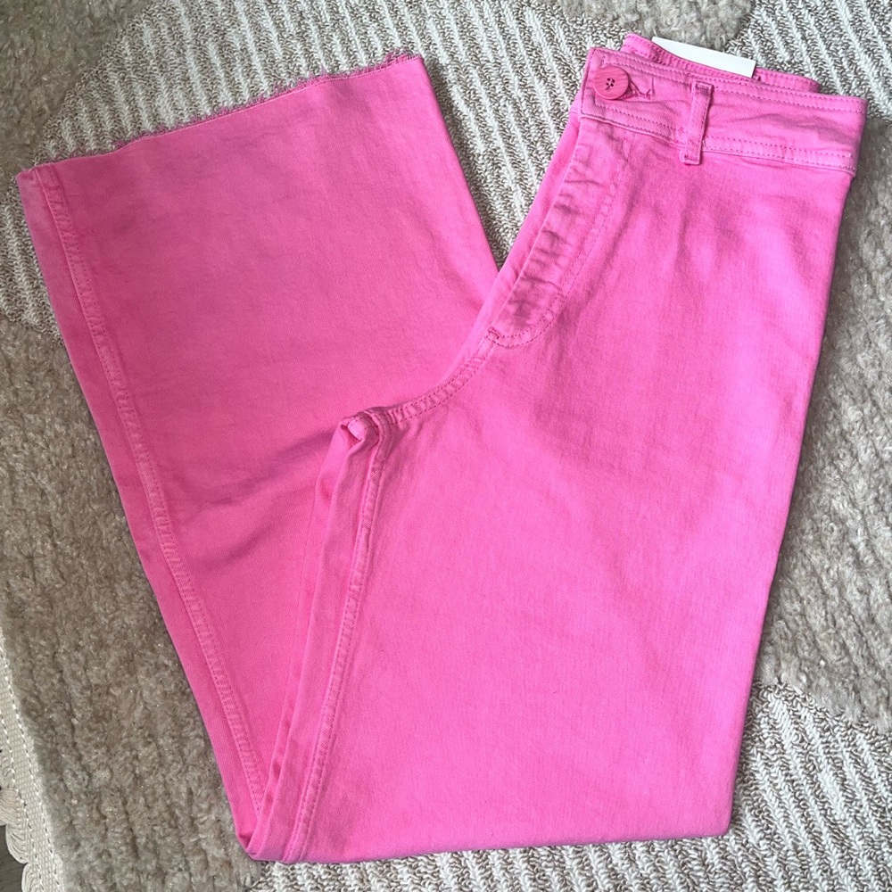 Zara Pink Marine Straight Leg Jeans